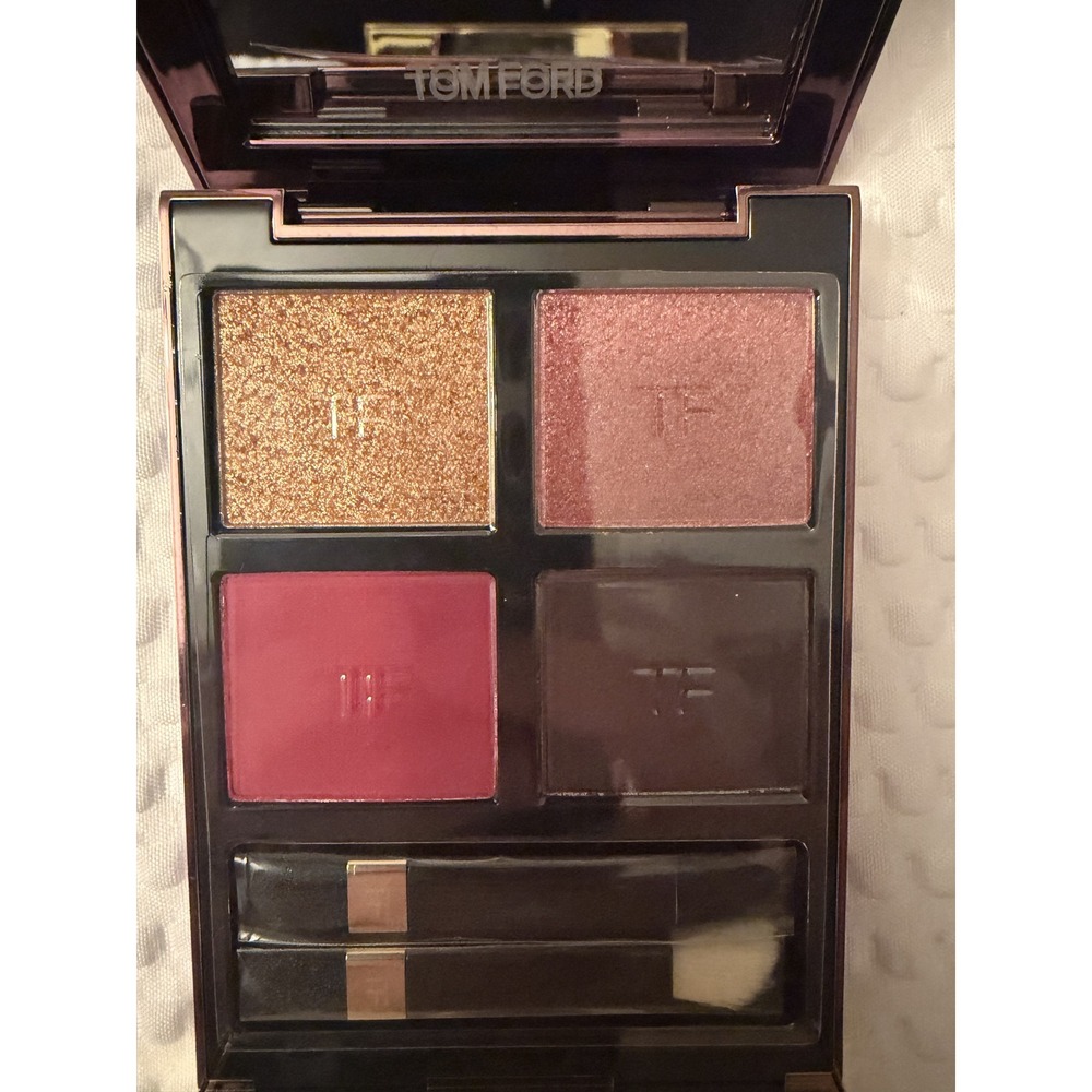 Tom Ford Eye Color Quad 43 Ambrosia Eyeshadow Palette Gold Burg Brown New Box